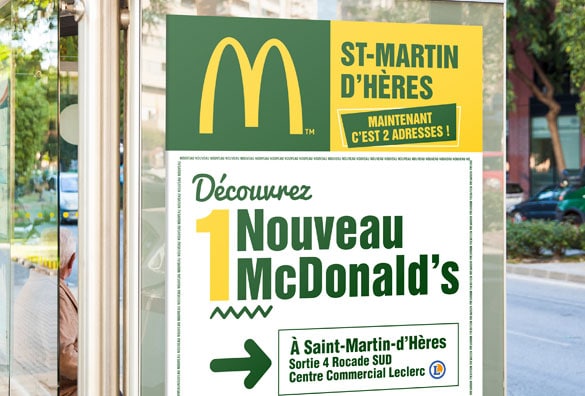 Affiche abribus Mc Donald's Grenoble
