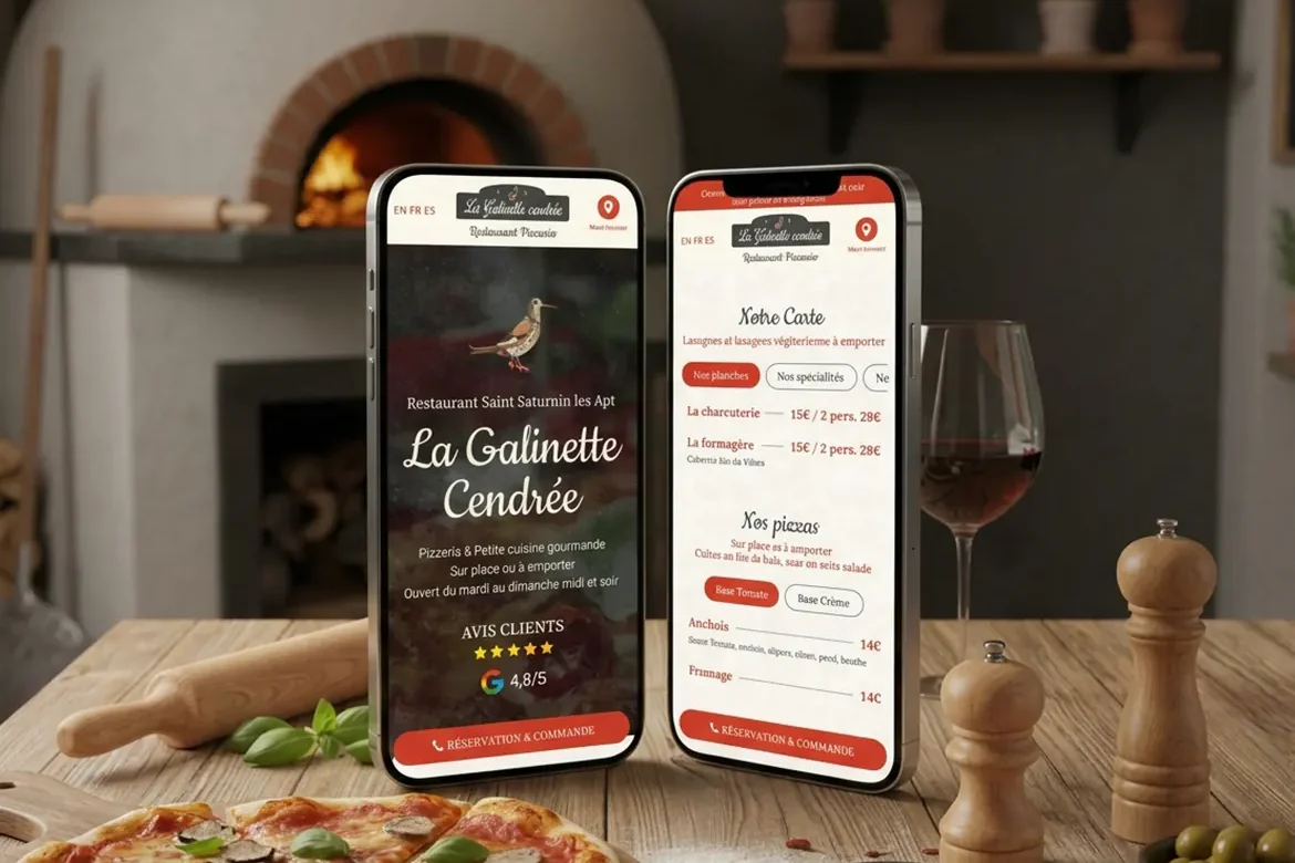 creation-site-internet-pizzeria Mockup de présentation d'un site internet pour un pizzeria